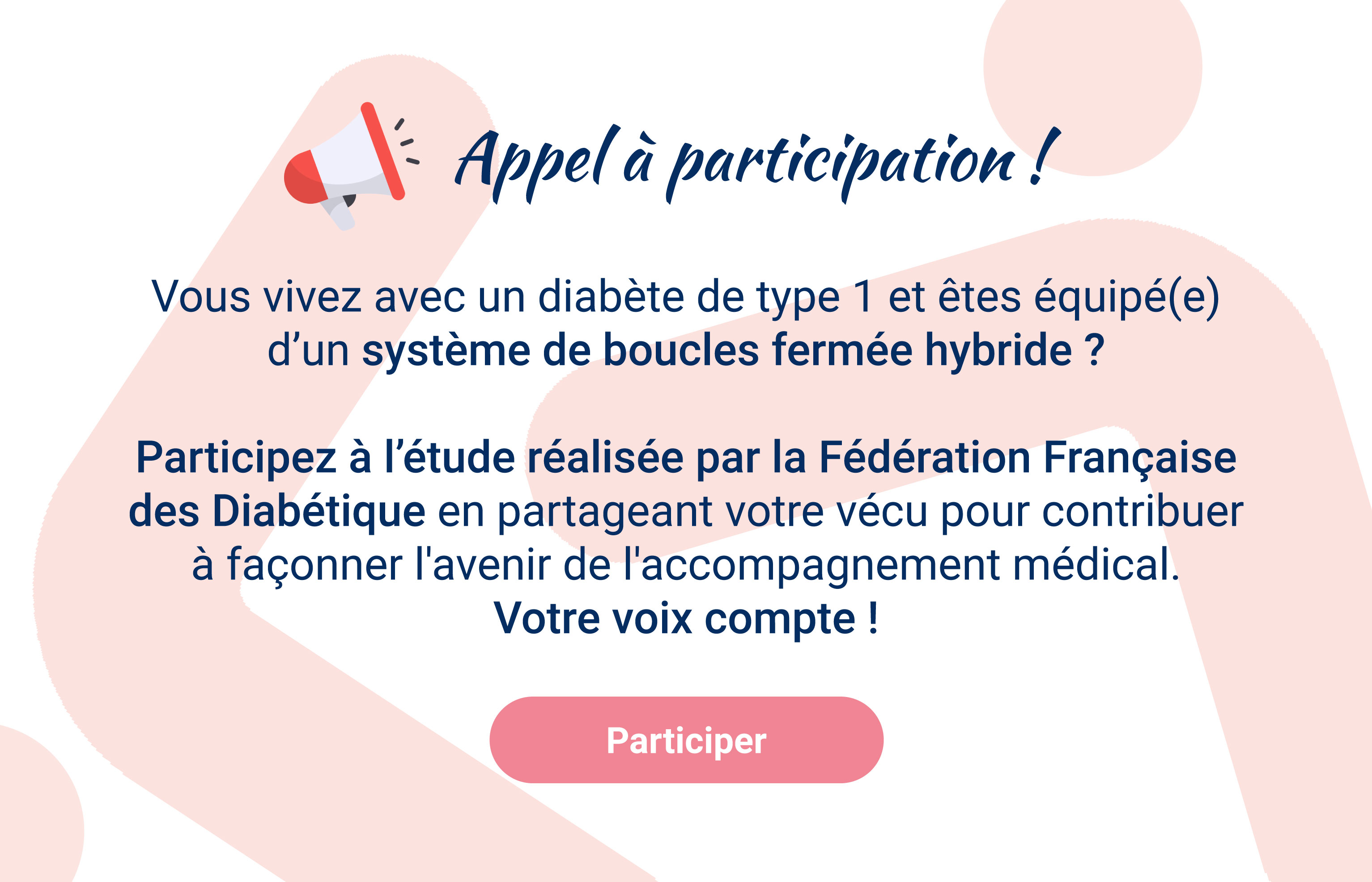 Participez à l'étude de la Fédération Française des Diabétiques