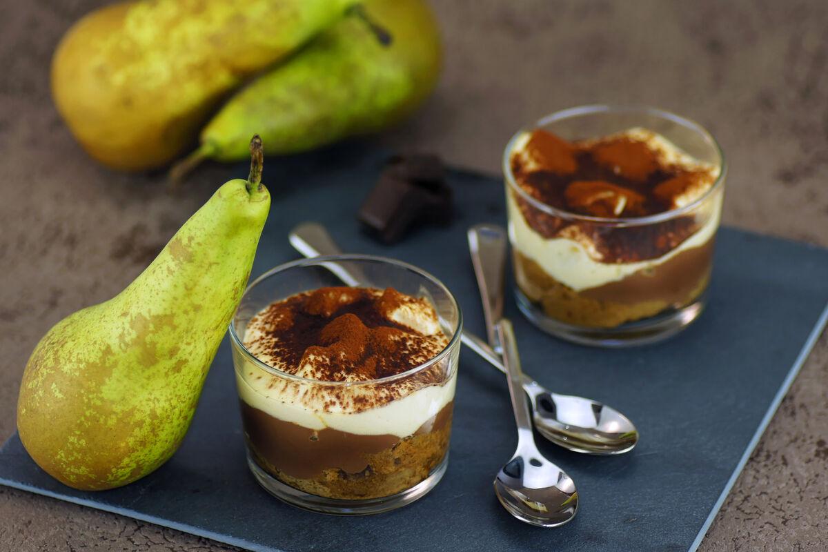 Verrines poires spéculoos fromage blanc