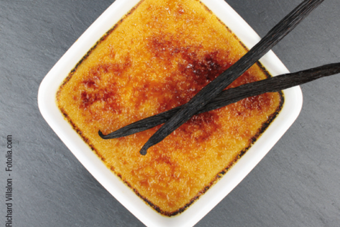 Duo de crème brulée et pistache